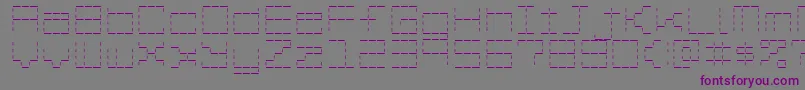 Шрифт StashOfDashes – фиолетовые шрифты на сером фоне