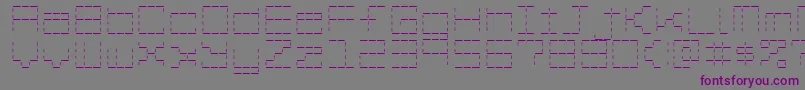 Fonte StashOfDashes – fontes roxas em um fundo cinza