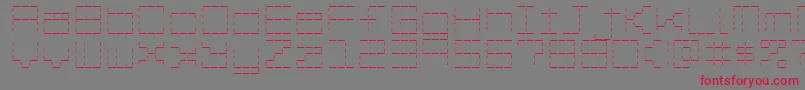 StashOfDashes Font – Red Fonts on Gray Background