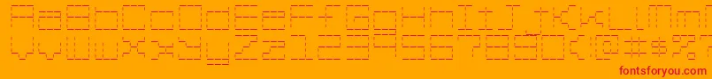 StashOfDashes Font – Red Fonts on Orange Background