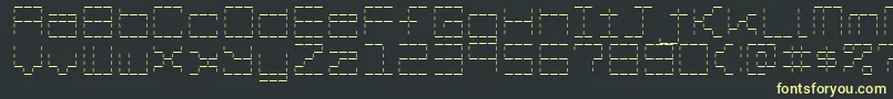 StashOfDashes Font – Yellow Fonts on Black Background