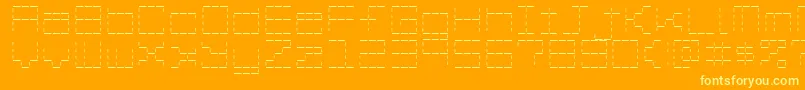 StashOfDashes Font – Yellow Fonts on Orange Background