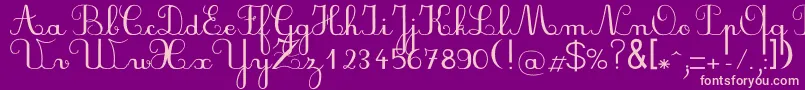 Plumndl Font – Pink Fonts on Purple Background