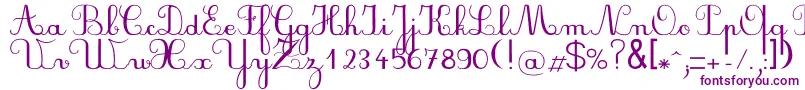 Plumndl Font – Purple Fonts on White Background