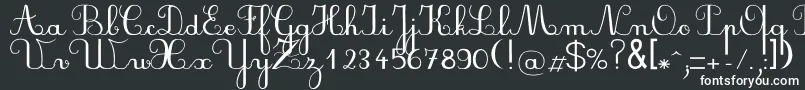 Plumndl-Schriftart – Weiße Schriften
