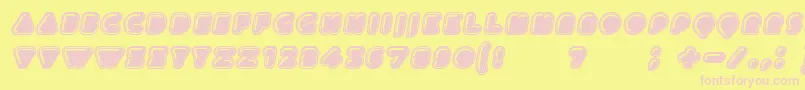 IcecreamerItalic-Schriftart – Rosa Schriften auf gelbem Hintergrund