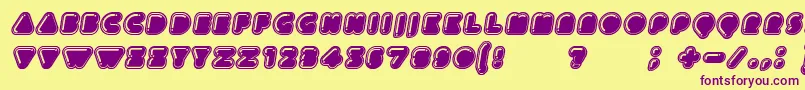 IcecreamerItalic Font – Purple Fonts on Yellow Background