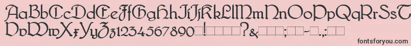 Bridge Font – Black Fonts on Pink Background