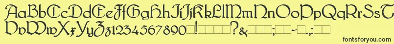 Bridge Font – Black Fonts on Yellow Background
