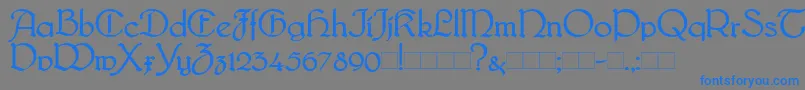 Bridge Font – Blue Fonts on Gray Background