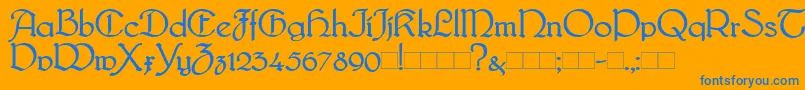 More about Bridge Font Bridge Font – Blue Fonts on Orange Background