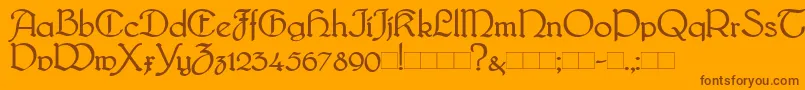 Bridge Font – Brown Fonts on Orange Background