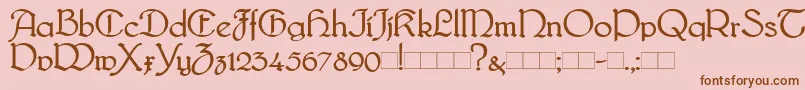 Bridge Font – Brown Fonts on Pink Background