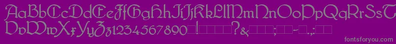 Bridge Font – Gray Fonts on Purple Background