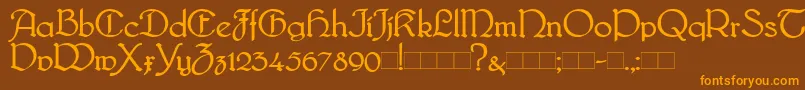 Bridge Font – Orange Fonts on Brown Background