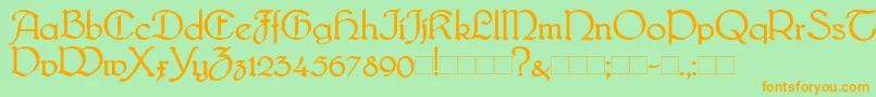 More about Bridge Font Bridge Font – Orange Fonts on Green Background