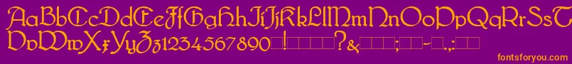 Bridge Font – Orange Fonts on Purple Background