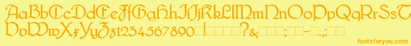 More about Bridge Font Bridge Font – Orange Fonts on Yellow Background