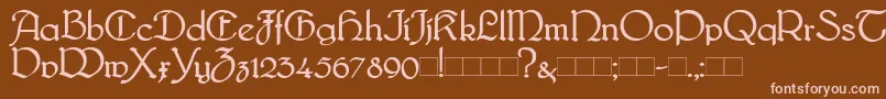 Bridge Font – Pink Fonts on Brown Background