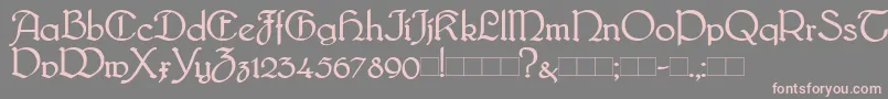 Bridge Font – Pink Fonts on Gray Background