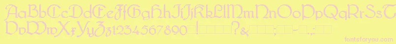 Bridge Font – Pink Fonts on Yellow Background