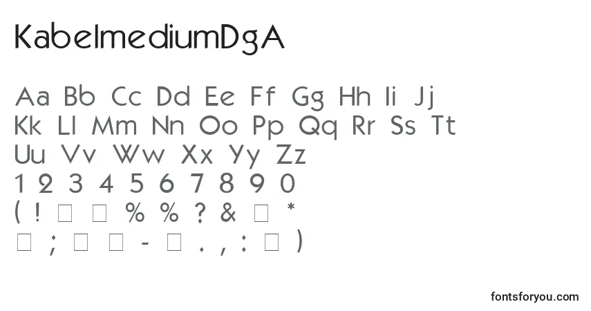 Czcionka KabelmediumDgA – alfabet, cyfry, specjalne znaki