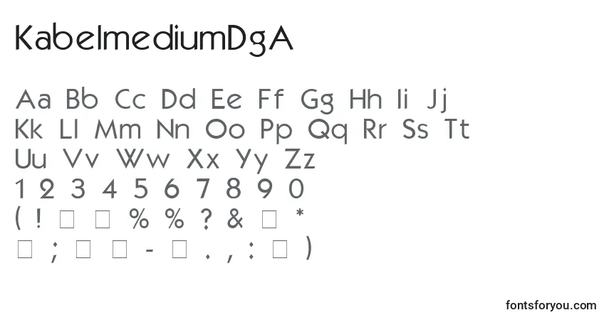 Police KabelmediumDgA - Alphabet, Chiffres, Caractères Spéciaux