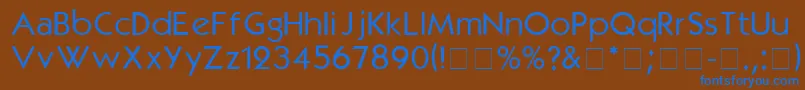 KabelmediumDgA Font – Blue Fonts on Brown Background