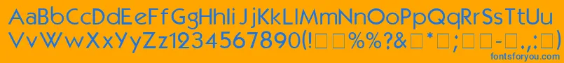 KabelmediumDgA Font – Blue Fonts on Orange Background