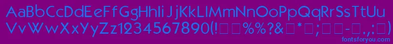 Więcej informacji o czcionce KabelmediumDgA Czcionka KabelmediumDgA – niebieskie czcionki na fioletowym tle