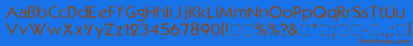 KabelmediumDgA Font – Brown Fonts on Blue Background
