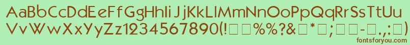 KabelmediumDgA Font – Brown Fonts on Green Background