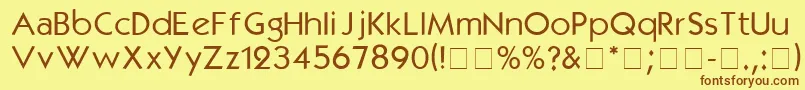 KabelmediumDgA Font – Brown Fonts on Yellow Background