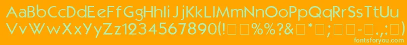 KabelmediumDgA Font – Green Fonts on Orange Background