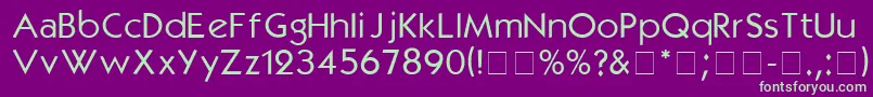 KabelmediumDgA Font – Green Fonts on Purple Background