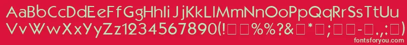 KabelmediumDgA Font – Green Fonts on Red Background