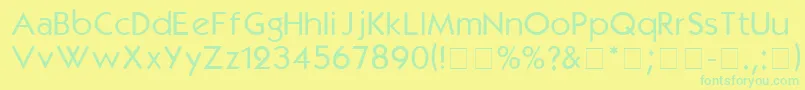 KabelmediumDgA Font – Green Fonts on Yellow Background