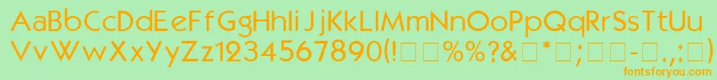 KabelmediumDgA Font – Orange Fonts on Green Background