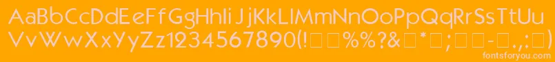 KabelmediumDgA Font – Pink Fonts on Orange Background