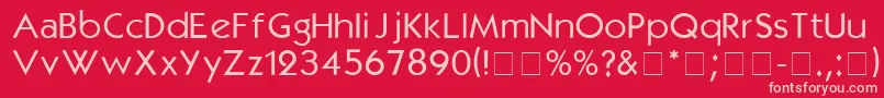 KabelmediumDgA Font – Pink Fonts on Red Background