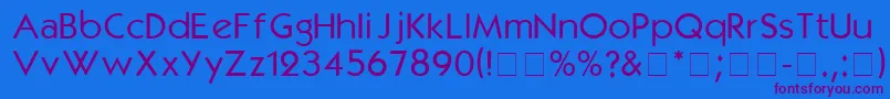 KabelmediumDgA Font – Purple Fonts on Blue Background