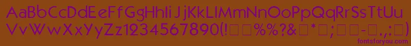 KabelmediumDgA Font – Purple Fonts on Brown Background