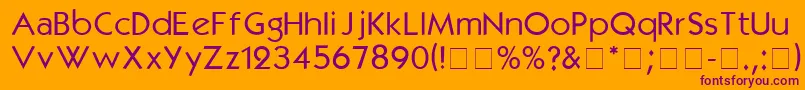 KabelmediumDgA Font – Purple Fonts on Orange Background