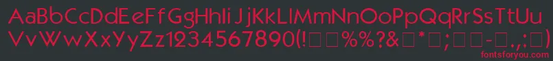 KabelmediumDgA Font – Red Fonts on Black Background