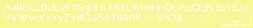 KabelmediumDgA Font – White Fonts on Yellow Background