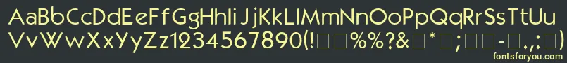 KabelmediumDgA Font – Yellow Fonts on Black Background