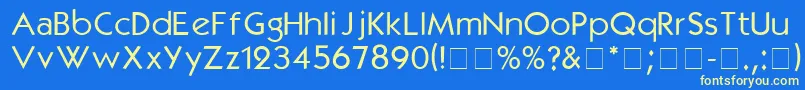 KabelmediumDgA Font – Yellow Fonts on Blue Background