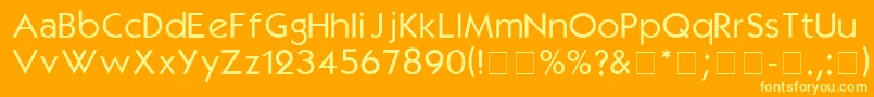 KabelmediumDgA Font – Yellow Fonts on Orange Background