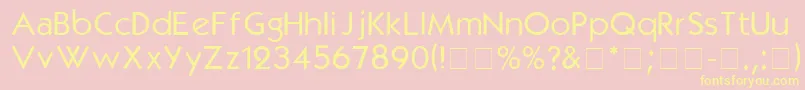 KabelmediumDgA Font – Yellow Fonts on Pink Background