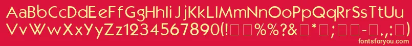 KabelmediumDgA Font – Yellow Fonts on Red Background